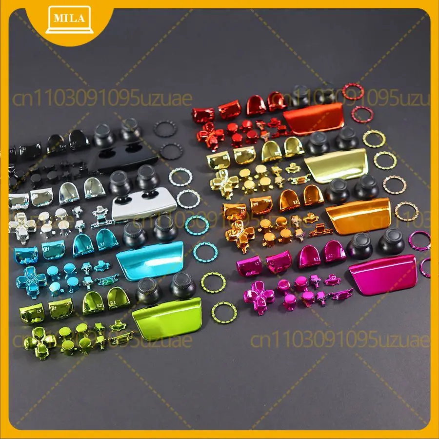 Electroplated Full Set Buttons For PS5 Controller, Color Replacement Button Parts For PS5 Gamepad