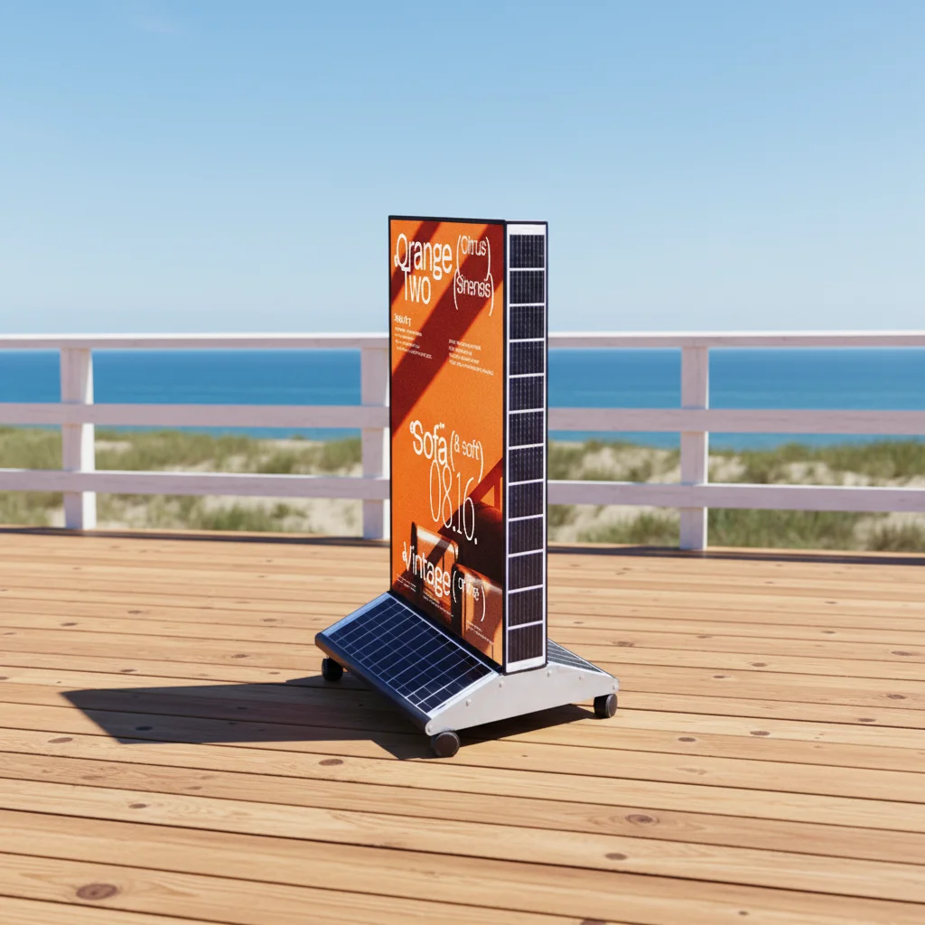 Advertising Outdoor Solar Aluminum Decorative Vertical e Sided LED Light Box for Shop Display Signs