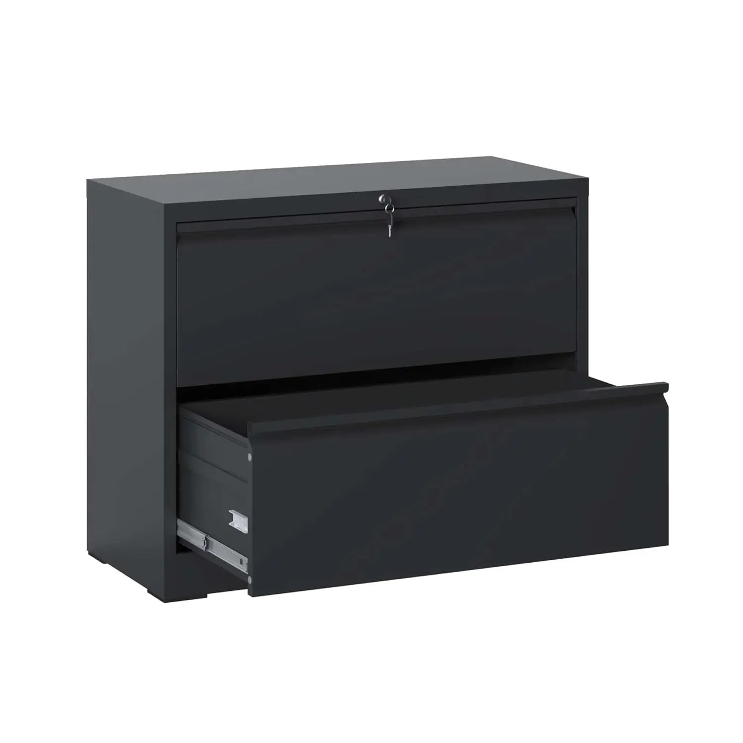 #2 Drawer Lateral File Cabinet Lockable Metal for Home Office Legal Letter A4 F4 Size, Customized 6