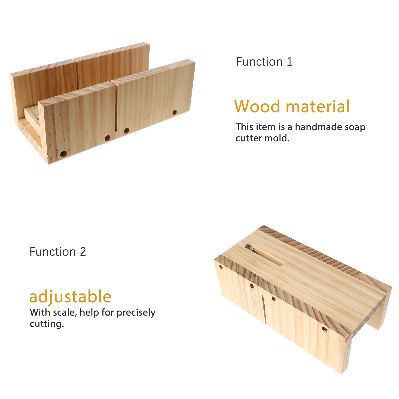 

Wooden Soap Cutter Mold Box Premium Handcrafted Adjustable Design for Smooth Finish Bar Sizing and Repair Handmade Soap Cutter