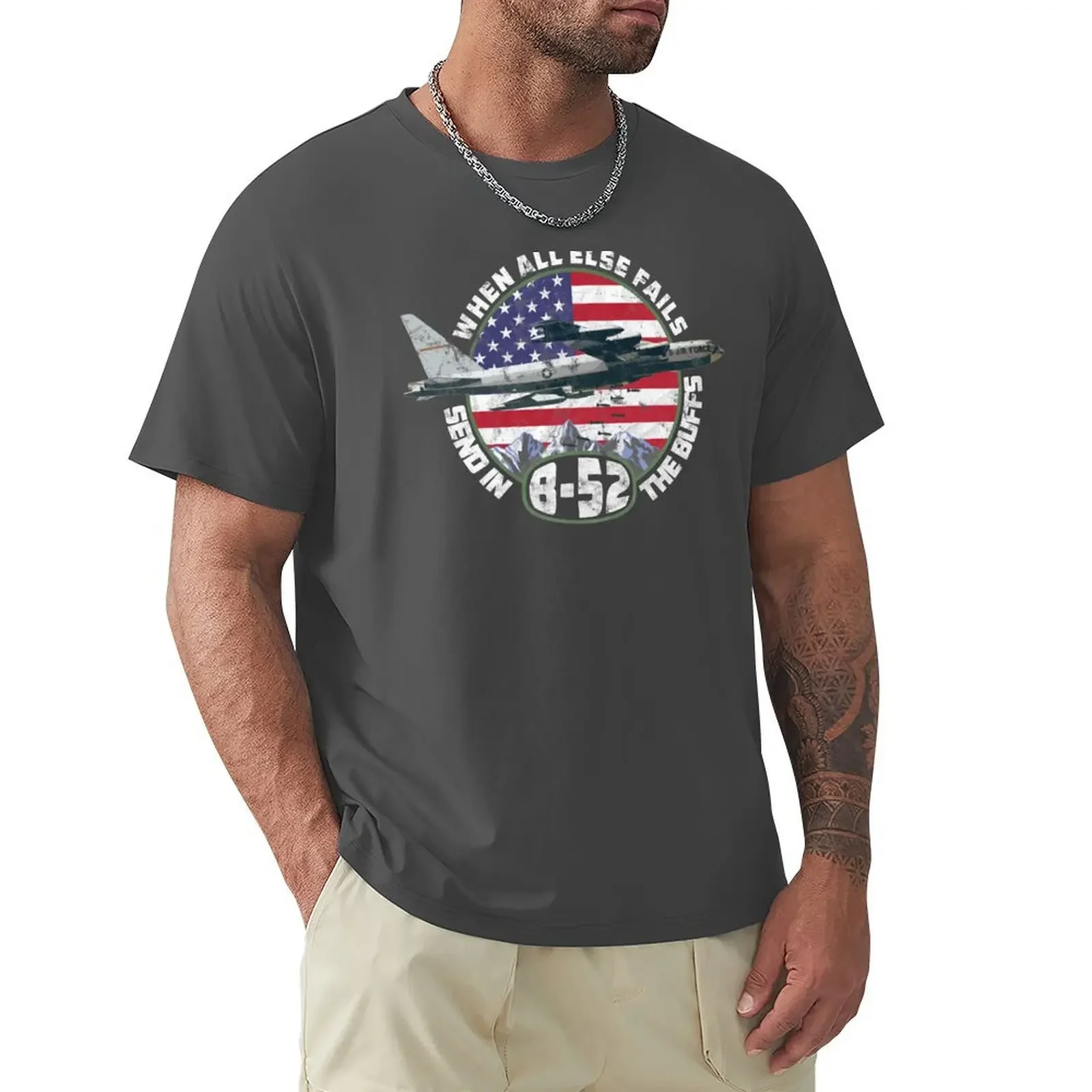 Send in the Buffs B-52 Stratofortress Bomber Design T-Shirt customs blue archive rapper graphic tees plus sizes mens clothes