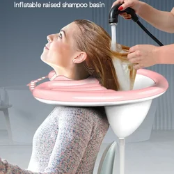 Inflatable Hair Washing Basin Portable PVC Foldable Shampoo Basin for Pregnant Women Elderly Patient Quickly Inflated Deflated