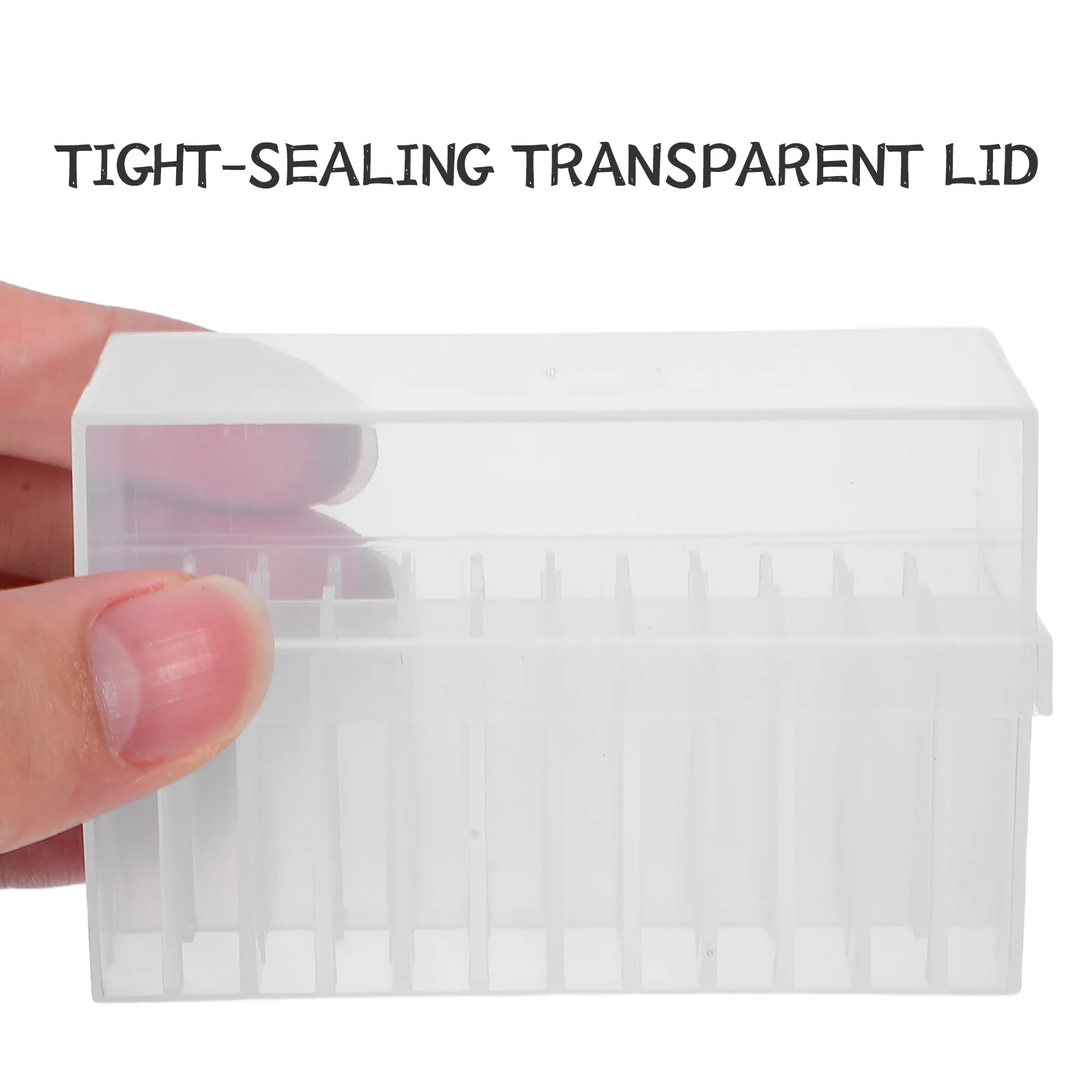 

5pcs 12-Grid Freezer Storage Box For Tubes Clear Lab Freezing Container With Tight Seal Easy Labeling Microtube