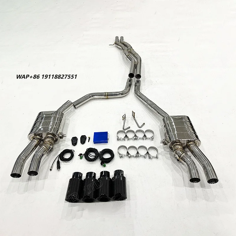 

JTLD SS304 Car Catback Exhaust Pipe Stainless Steel Modified Sounds for S8 D4 4.0 V8