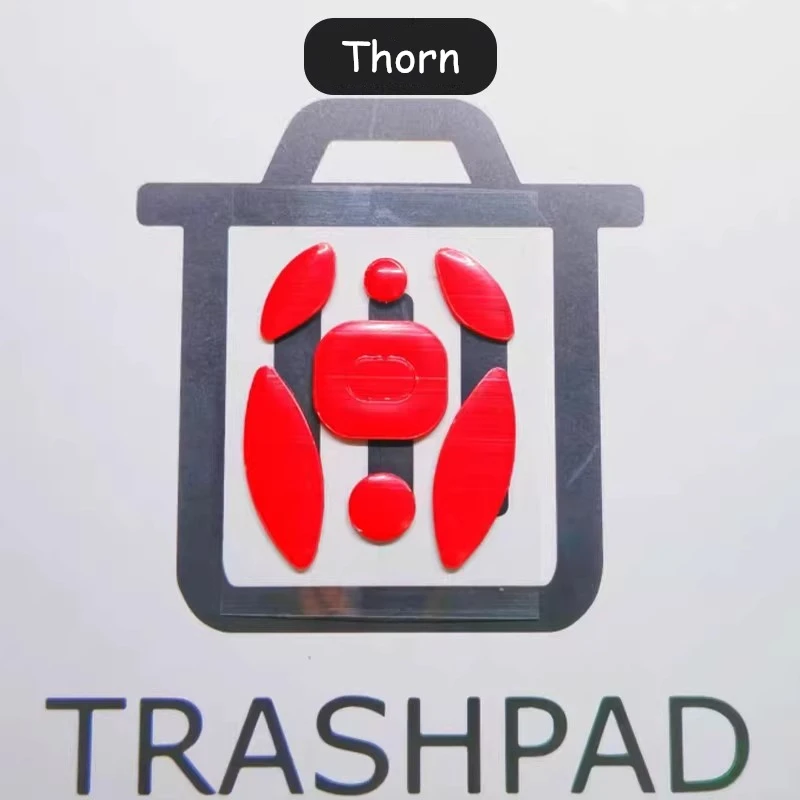 

1 Set TRASHPAD UPE PTFE Mouse Skates Feet For Lamzu Thorn ICE Control Mice Glides 0.8mm