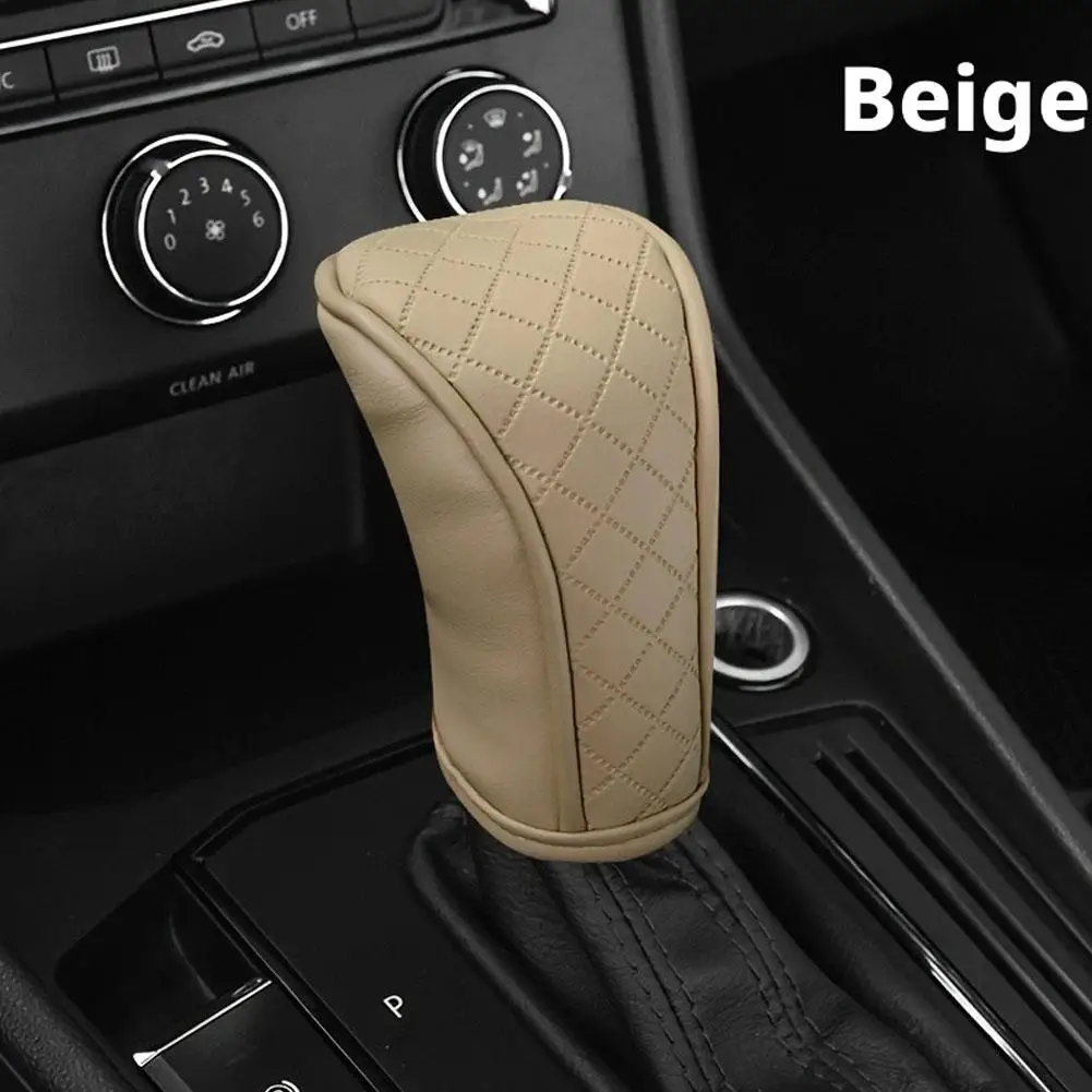 Universal Auto Interior Decoration High Quality PU Leather Non-slip Wear-resistant Car Shift Handle Gear Sheath Cover