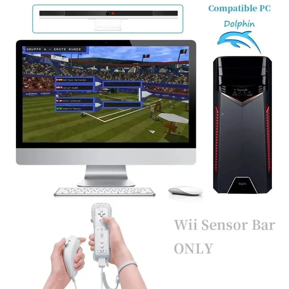 Receptor infravermelho universal para Wii U, Reparação sem fio da barra do sensor, Peças sobresselentes originais
