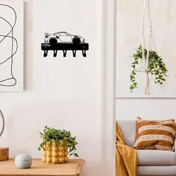 Racing Car Ornaments Metal Key Holder Artistic Wall Mount Hook Elegant Art Modeling Decorative Accessories Ideal for Key Chains