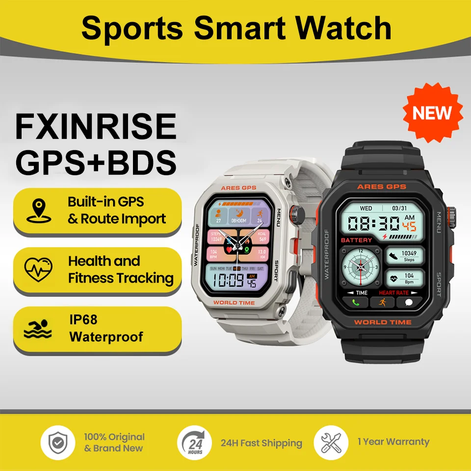 

Dual-satellite GPS New Smart Watch Built-in Alexa & GPS Make/Answer Call Smartwatch IP68 Heart Rate Spo2 Fitness Tracking Watch