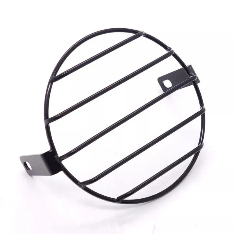 Motorcycle Universal Grill Headlight Protector Guard Cover For Retro Cafe Racer Headlight Protective Cover Modified Accessories