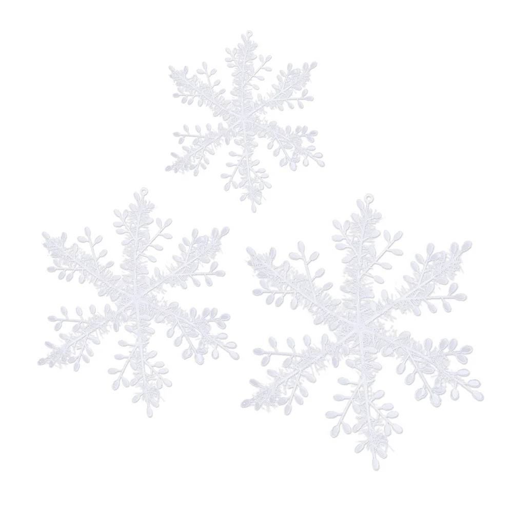 

90Pcs Christmas Snowflakes Decorations White Plastic Ornaments for Tree Home Indoor Winter Wedding Party Festival Atmosphere