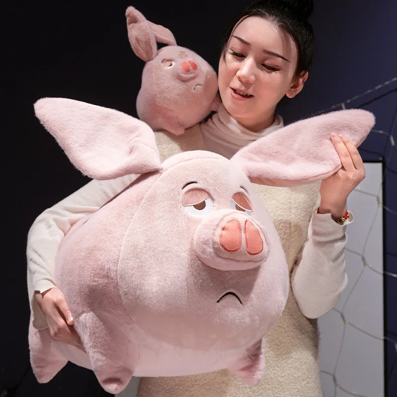 New Nezha Flying Pig Plush Toy Big Fat Pig Doll Magic Child Sea Surrounding Dolls Gift Decoration 24inch 60cm DY10285