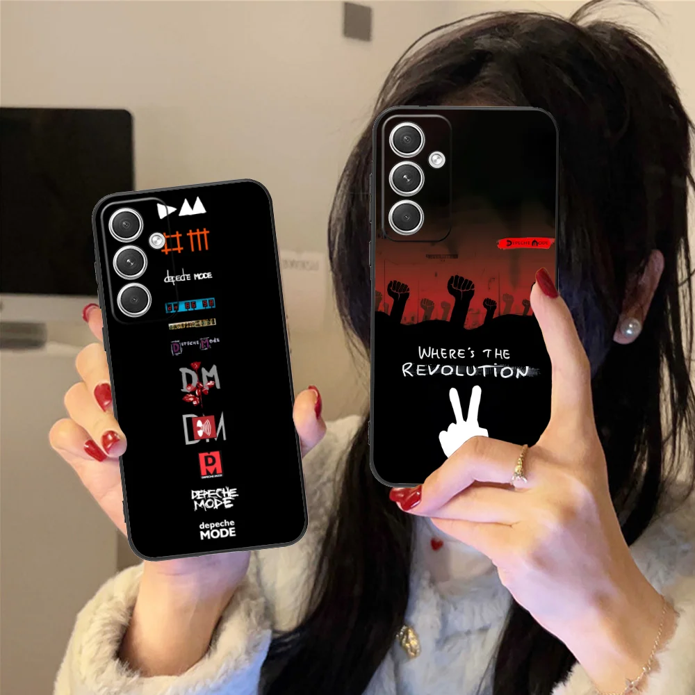 โทรศัพท์มือถือD-DepecheสําหรับSamsung Galaxy S24 S23 S22 S21 S20 S10 S9 Plus FE Ultra Liteปกสีดําสมาร์ทโฟน