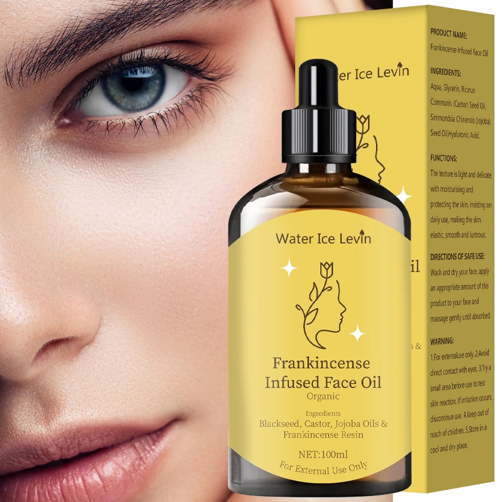 Frankincense Resin Infused Organic Black Seed, Castor & Jojoba Oils for Face Anti-Aging Facial Moisturizing Cold Pressed Serum