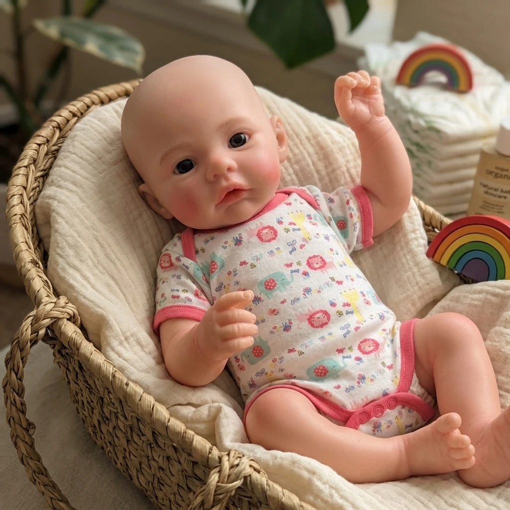 18 Inch Meadow Silicone Newborn Baby Doll Handmade Soft Touch Newborn Baby toys for girl
