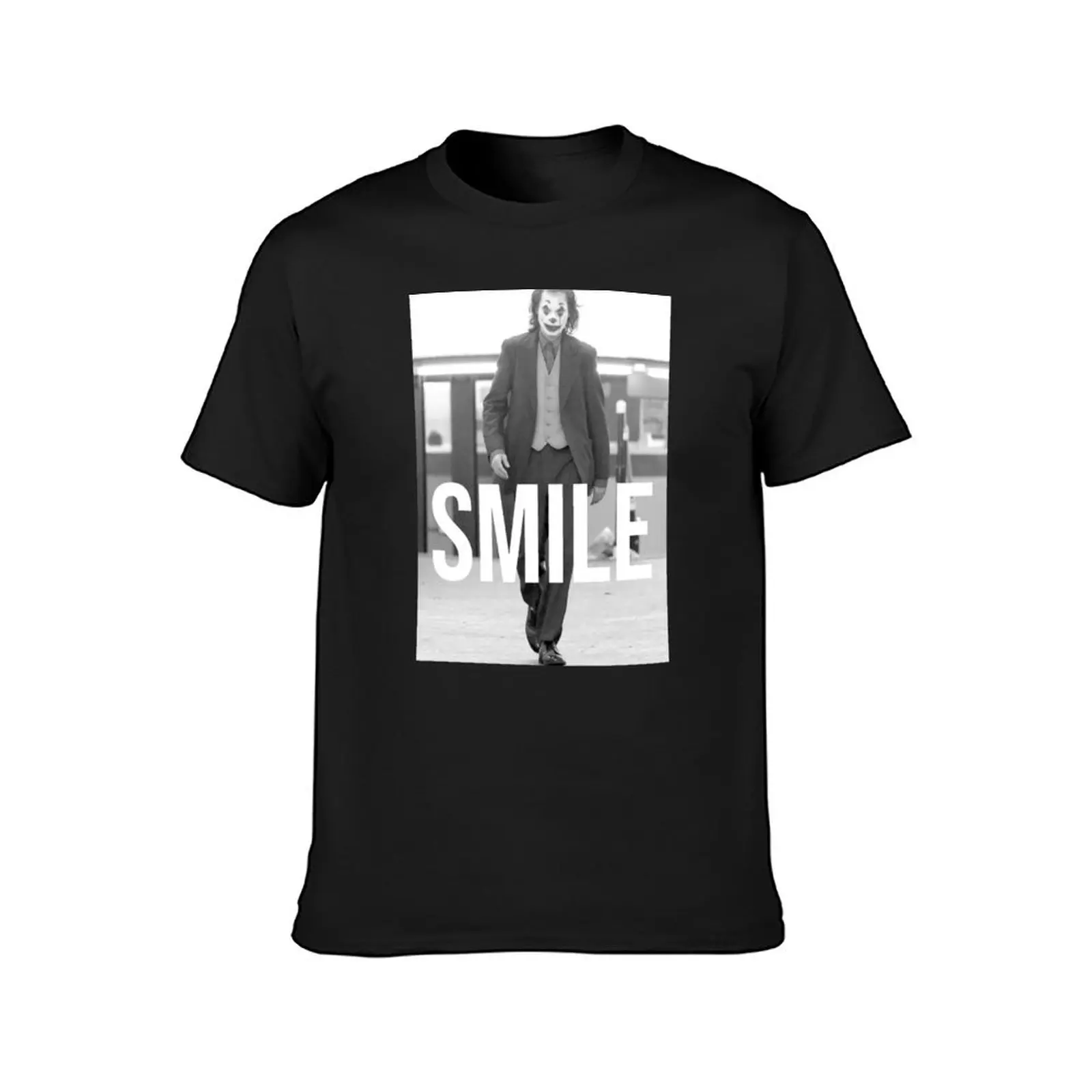 Jókér Movie Fan Joaquin Phoenix Smile Black T T-Shirt kawaii clothes cute tops plus size tops mens big and tall t shirts