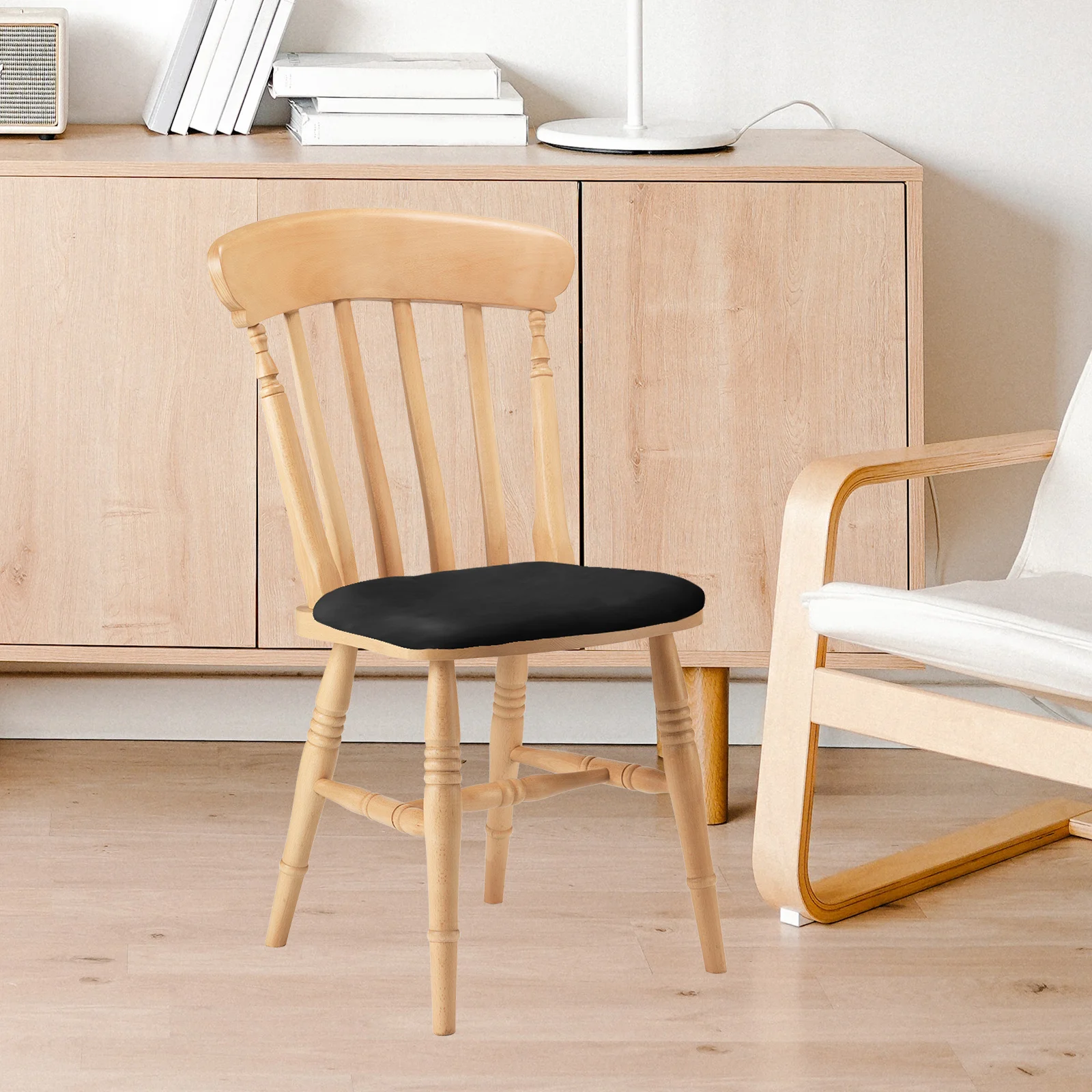 

Stretchable Milk Silk Chair Protector Cover Waterproof for Home Office Furniture Removable Seat Cushion Cover for Dining Desk