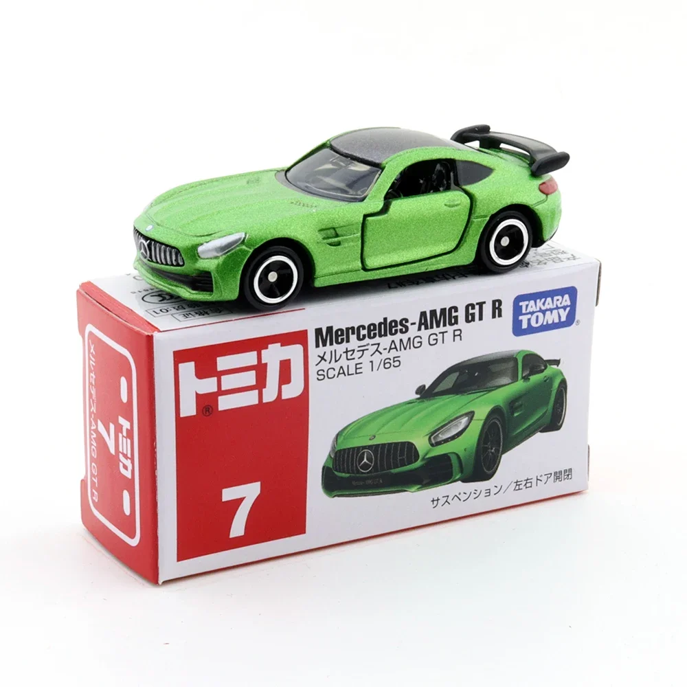 TAKARA TOMY Tomica Diecast No.7 Mercedes-AMG GT R Die-casting Automotive Model Ornaments Cas Toys