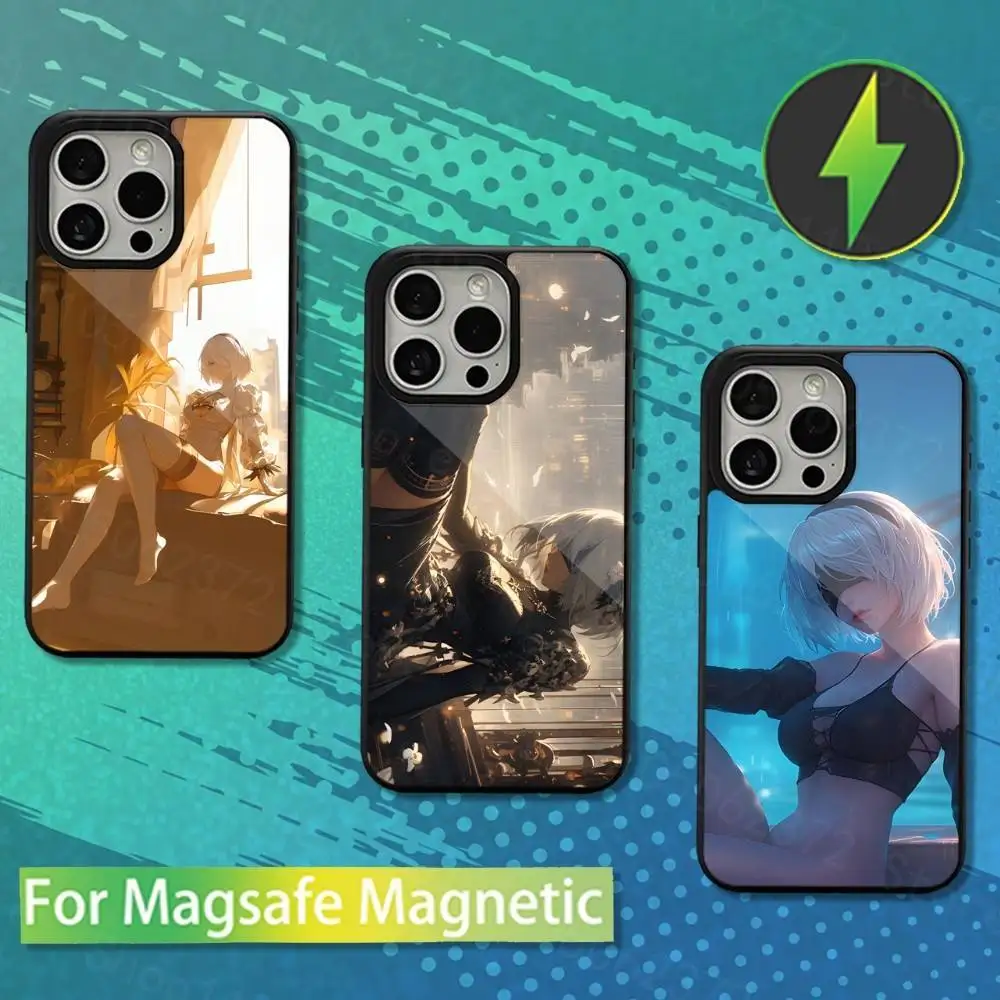 

Game N-NieR A-Automata-2B Phone Case For iPhone 16,15,14,13,12,11,Pro,Max,Plus,Mini,Magsafe,Magnetic Wireless Charging Case