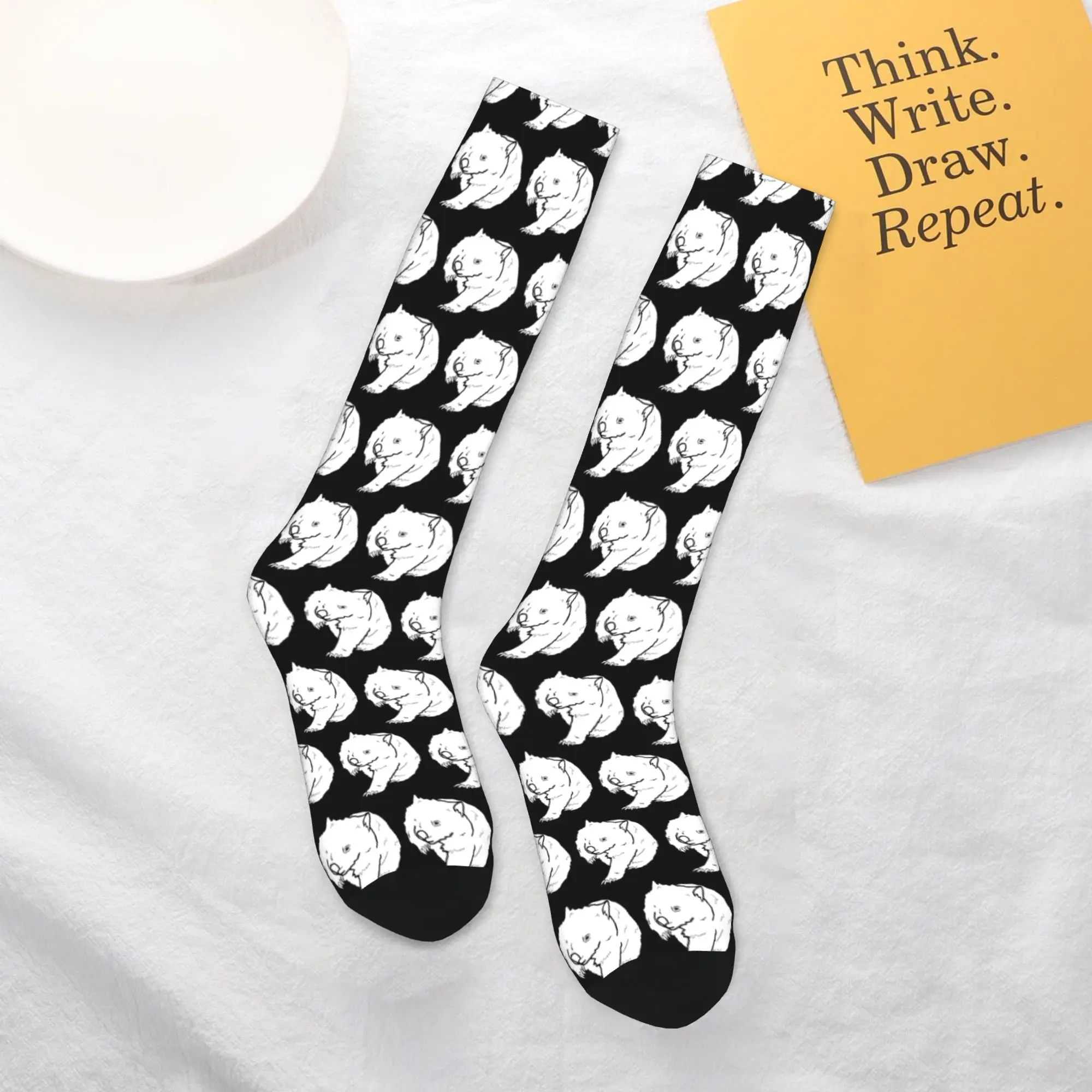 Medias de tripulación para todas las estaciones, calcetines australianos Wombat Doodle, calcetines largos Harajuku Crazy Hip Hop, accesorios para hombres y mujeres, regalos