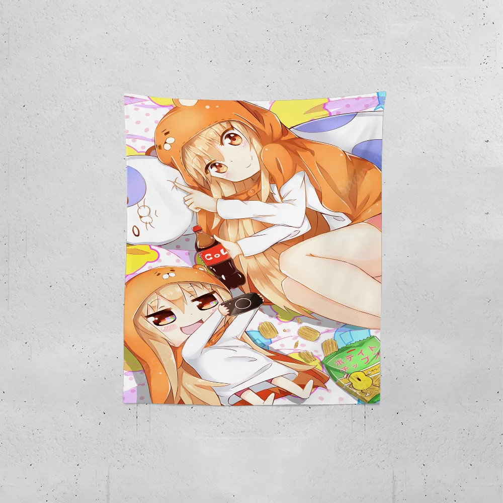 Himouto Umaru Chan Tapestry Creative Pattern Photo Living Room Wall Art Tapestry Decor Party Outdoor Decorate Banners