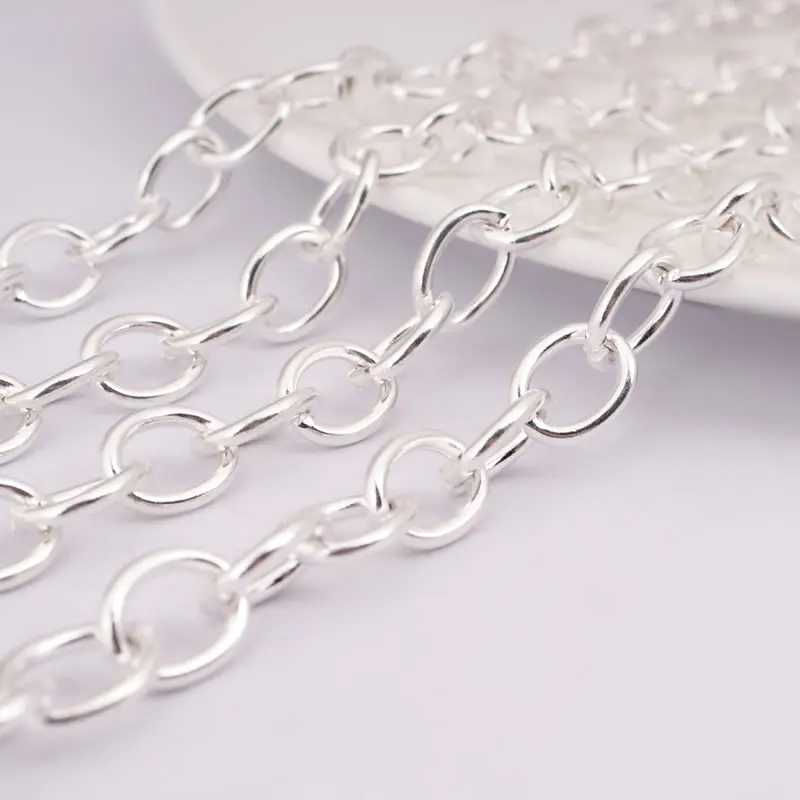 Antique Bronze Iron Round Wire O Shape Chain High Quality Necklace Diy Jewelry Accessories Rosediy Official Store image 5