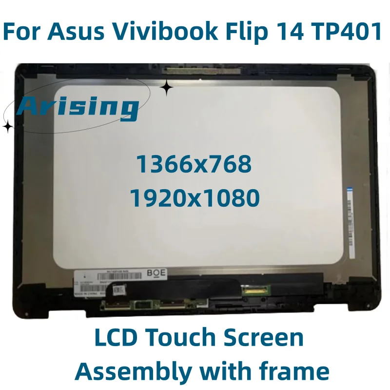 For ASUS VIVOBOOK FLIP 14 TP401 TP401C TP401CA TP401N TP401M TP401U TP401NA TP401MA Matrix Touch Assembly 14 ''LCD LED SCREEN