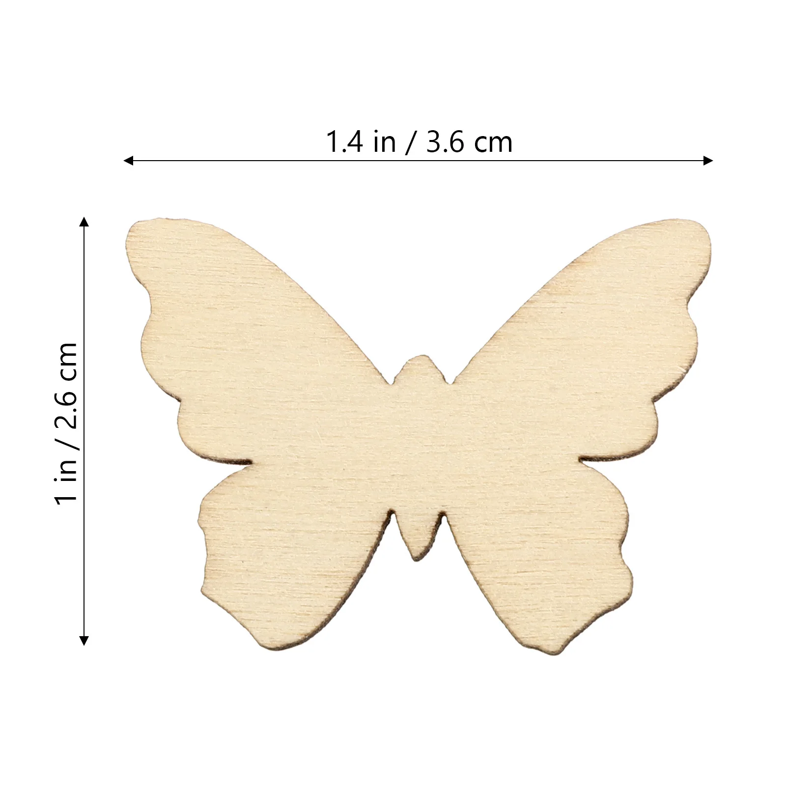 100 قطعة الكتابة على الجدران الخشبية Diy بها بنفسك الفراشات غير المكتملة قطع خشبية الحرفية مجموعة للأطفال الأسرة اللوحة ديكور المنزل الحرف اليدوية العرض #5