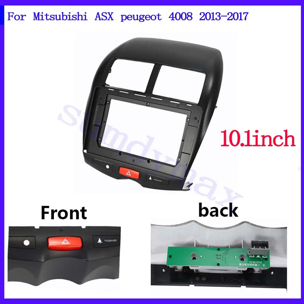 10.1 inch Car DVD Frame Audio Dash Trim Kits Facia Panel Radio Player For MITSUBISHI ASX PEUGEOT 4008 CITROEN C4 car radio panel