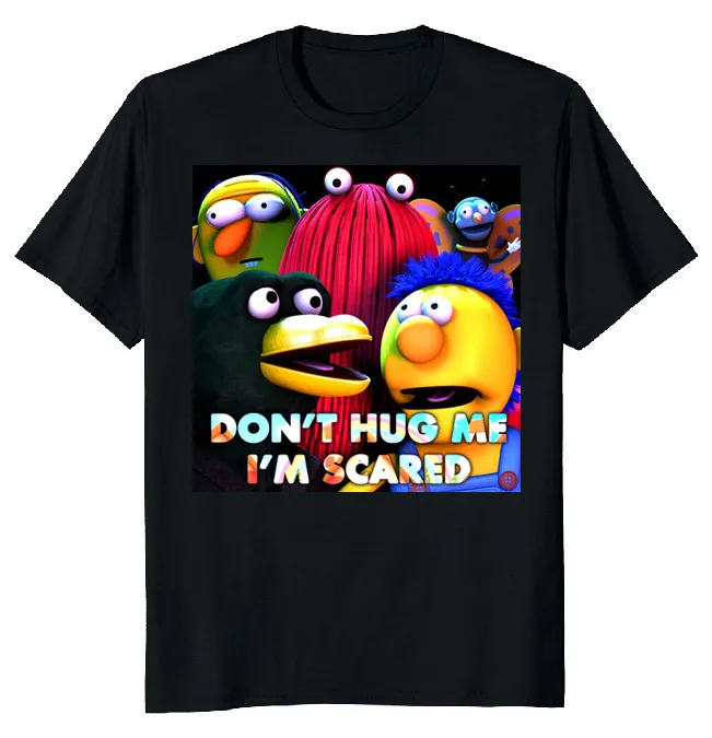 NEW LIMITED Dont Hug Me Im Scared Cartoon Funny Novelty Tee M-3XL