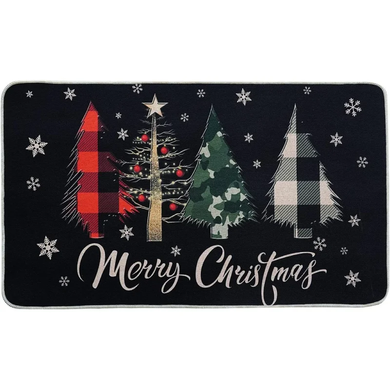 Christmas doormat black holiday interior and exterior decoration 61X90cm