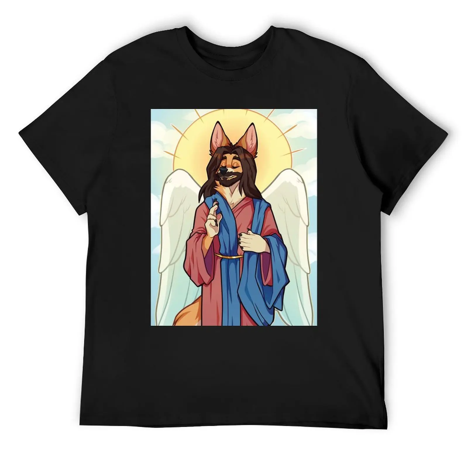 

Furry Jesus T-Shirt vintage clothes cute tops vintage t shirts men clothing