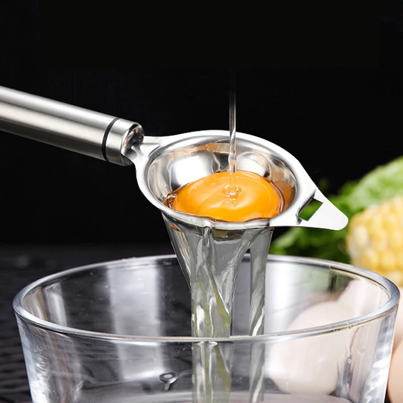 Stainless Steel Tools Egg White Separator Eggs Yolk Filter Gadgets Kitchen Accessories Separating Funnel Spoon Divider Utensils