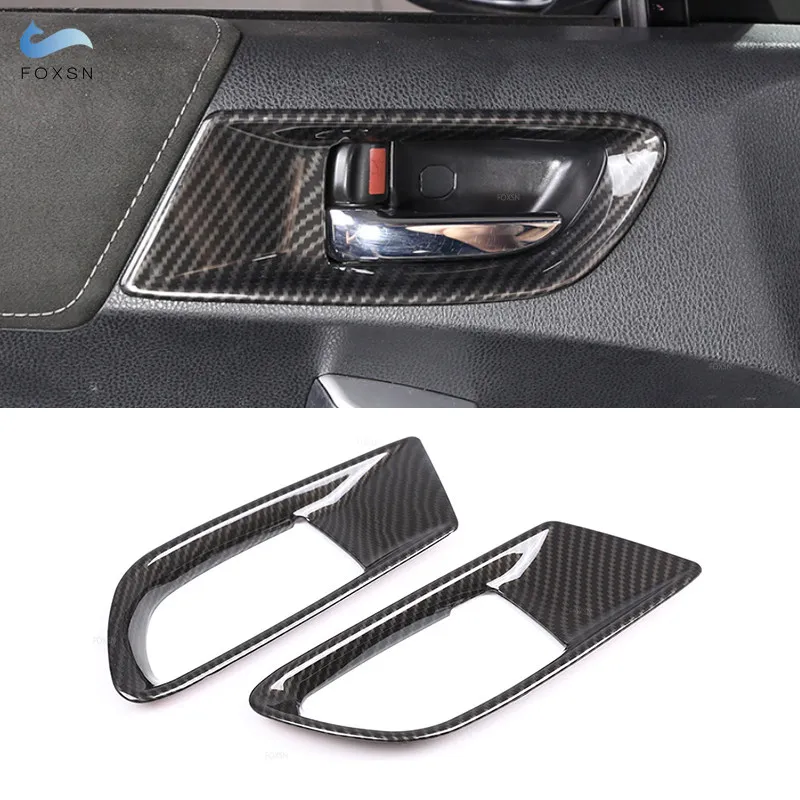 

For Toyota 86 Subaru BRZ 2012 - 2017 2018 2019 2020 ABS Carbon Fiber Texture Interior Door Panel Door Bowl Cover Trim