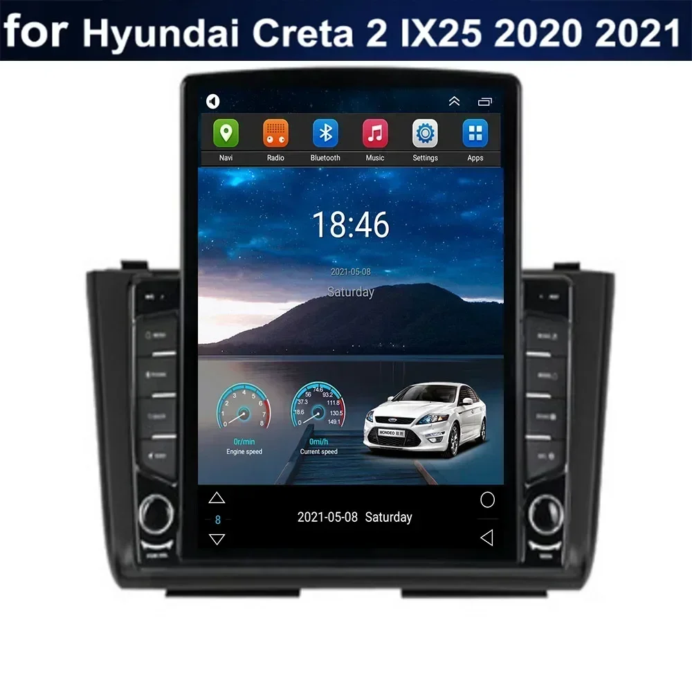 For Tesla Style 2Din Android 13 Car Radio For Hyundai Creta 2 IX25 2020-2023-2035 Multimedia Video Player GPS Stereo Carplay DSP