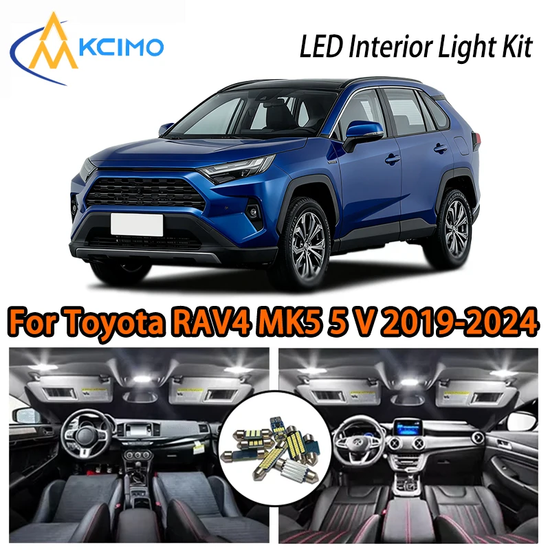 

Quick Install LED Interior Lights For Toyota RAV4 MK5 5 V 2019-2024, Two Colors Choice Super Bright Atmosphere