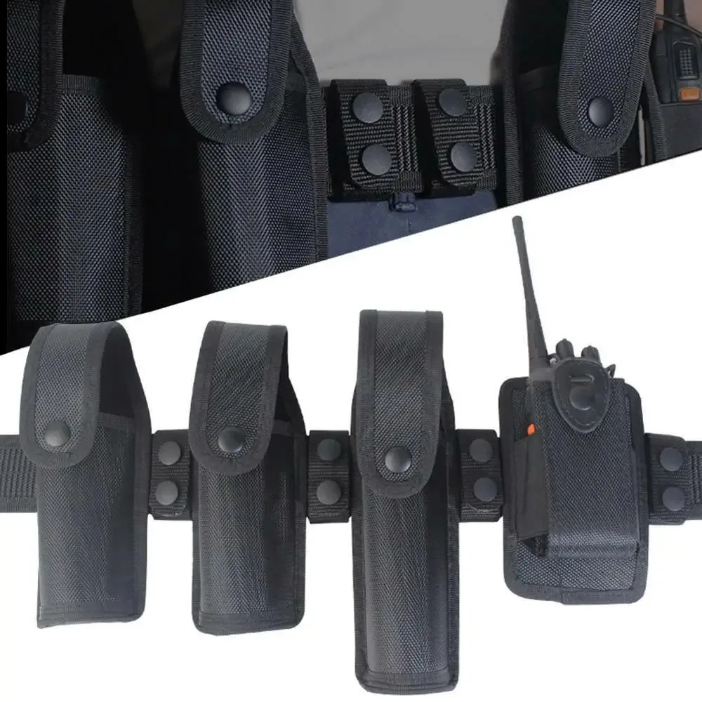 4Pcs New Nylon Belt Buckle Outdoor EDC Strap Belt Keeper Adjustable Black Belt Loop Retainer