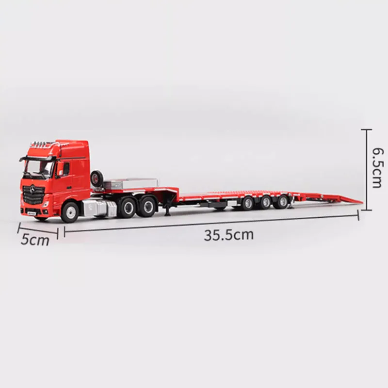 

Perka 1:64 Scale Flatbed Trailer Transport Vehicle Simulation Alloy Toy Model Static Decoration Classic Collection Gift Souvenir