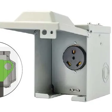 Power socket box Closed lockable weatherproof outdoor electrical