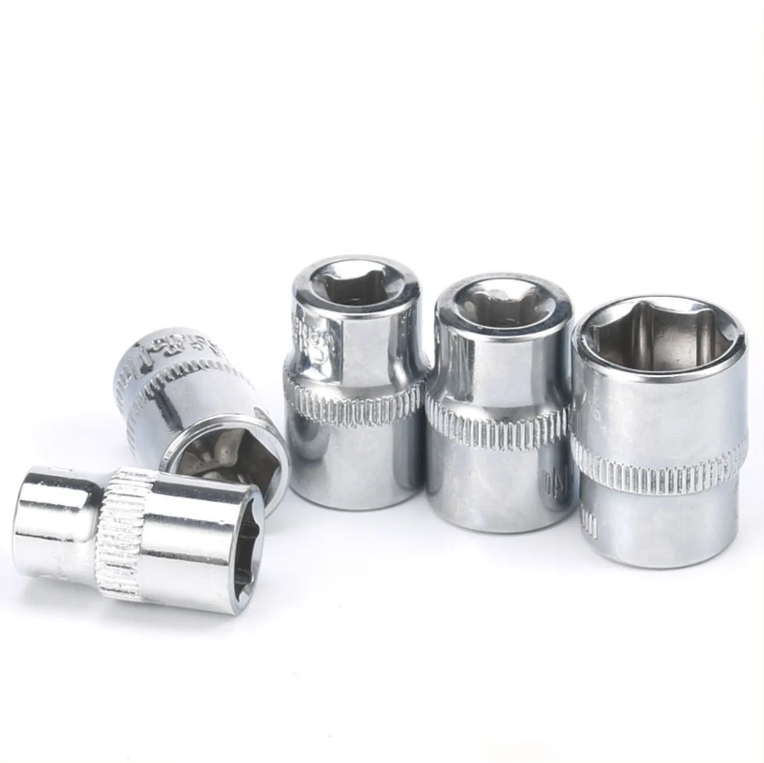 Conjunto de soquete de impacto de unidade de 1/4 polegadas, chave de catraca de aço, soquete sextavado de 4-14mm, ferramentas manuais para remoção de porca