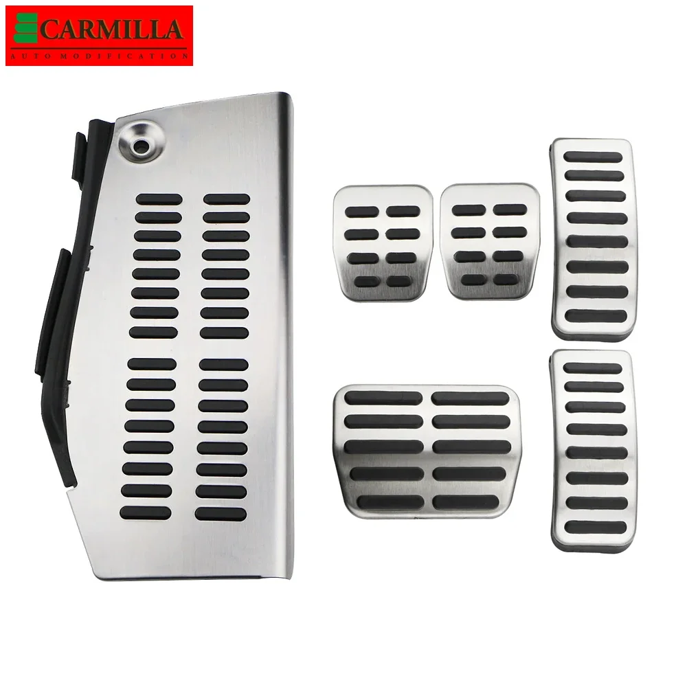 Carmilla Car Pedal Cover for Volkswagen VW Polo 6N 6N2 9N 6R 1996 - 2009 Stainless Steel Gas Brake Dead Pedal Protection Cover