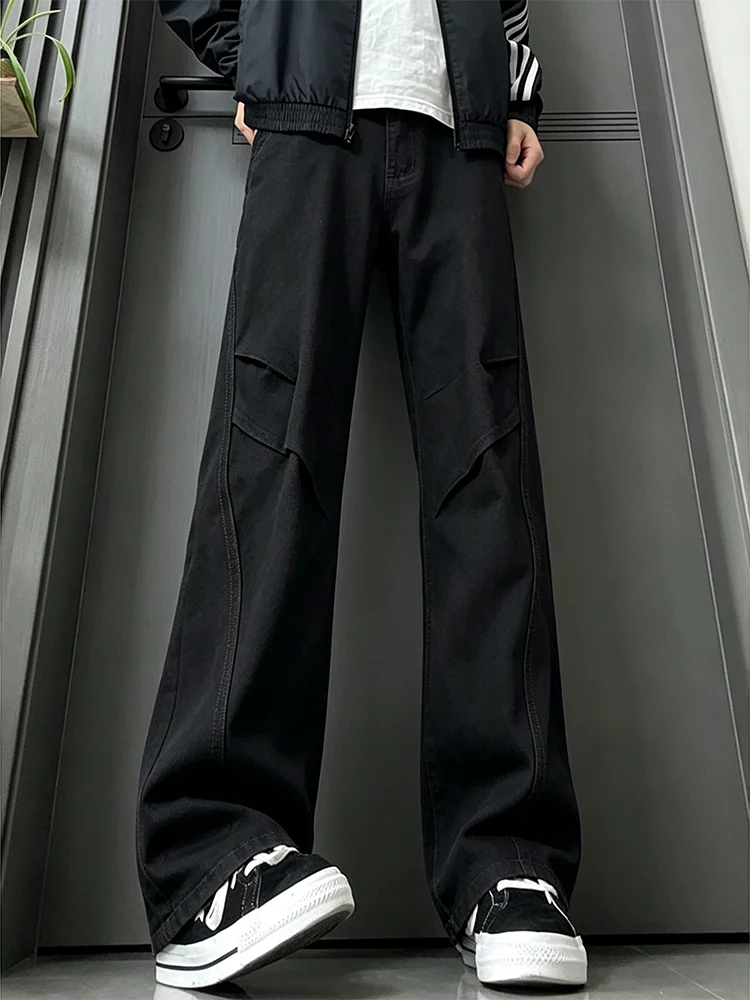 Men's Workwear Style Pleated C - Men Fashion Jeans 评论和价格