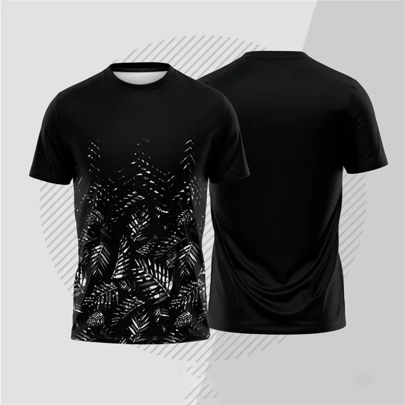 Einfache Sport-Tennisuniformen Sommermode Schnelltrocknend 3D-Druck Übergröße Kurzarm-T-Shirt Lässiger Rundhalsausschnitt Atmungsaktive Unisex-T-Shirts – Detail 4