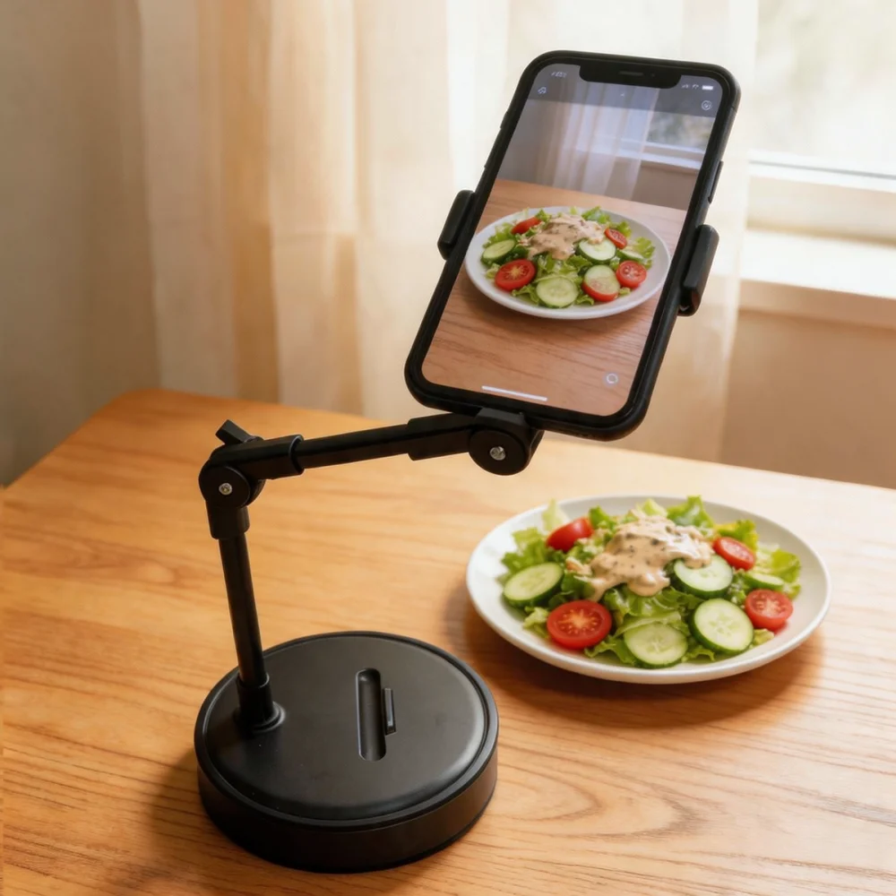 Professional Overhead Smartphone Tripod Stand For Desktop Live Streaming Video Recording Cooking Art Drawing Crafting