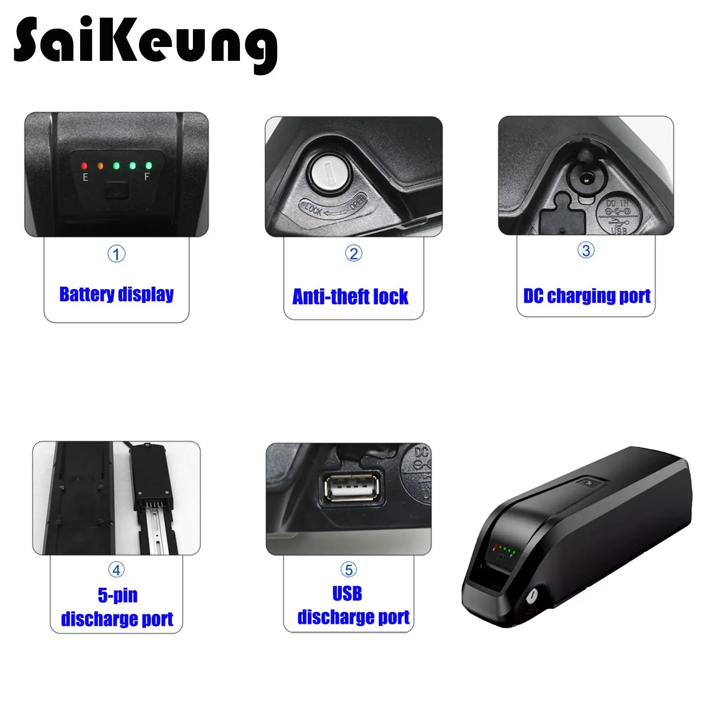 

Новый аккумулятор Hai Long EBike 36 В 48 В 20 Ач30ah40ah50ah60ah для горного велосипеда 21700 электрический аккумулятор для Bafang 2000W1000W750W500w