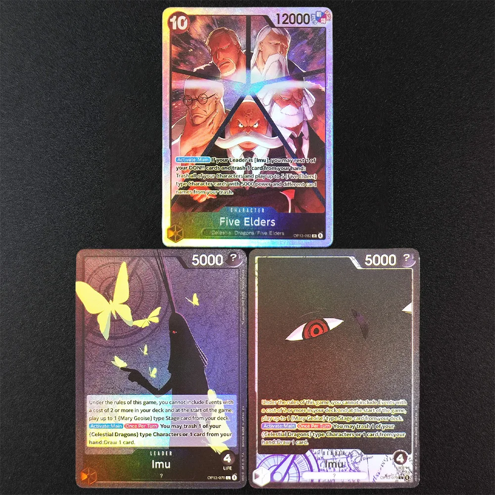 

Коллекционная карта-игрушка Self Made One Piece Proxy OTCG English Five Elders OP13-082 Imu OP13-079 L Carrying on His Will OP-13