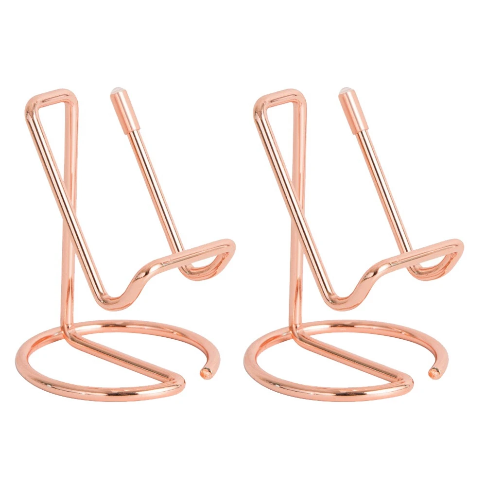 Деловая флейта для стола, подставка для мобильного телефона, визитница, органайзер для карт (розовое золото), 2 шт.