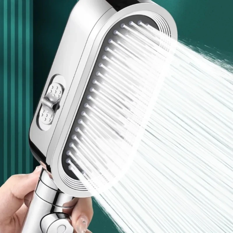 High Pressure Large Flow Shower Head With Filter 3 Modes Water Saving Spray Nozzle Massage Rainfall Shower Bathroom Accessories