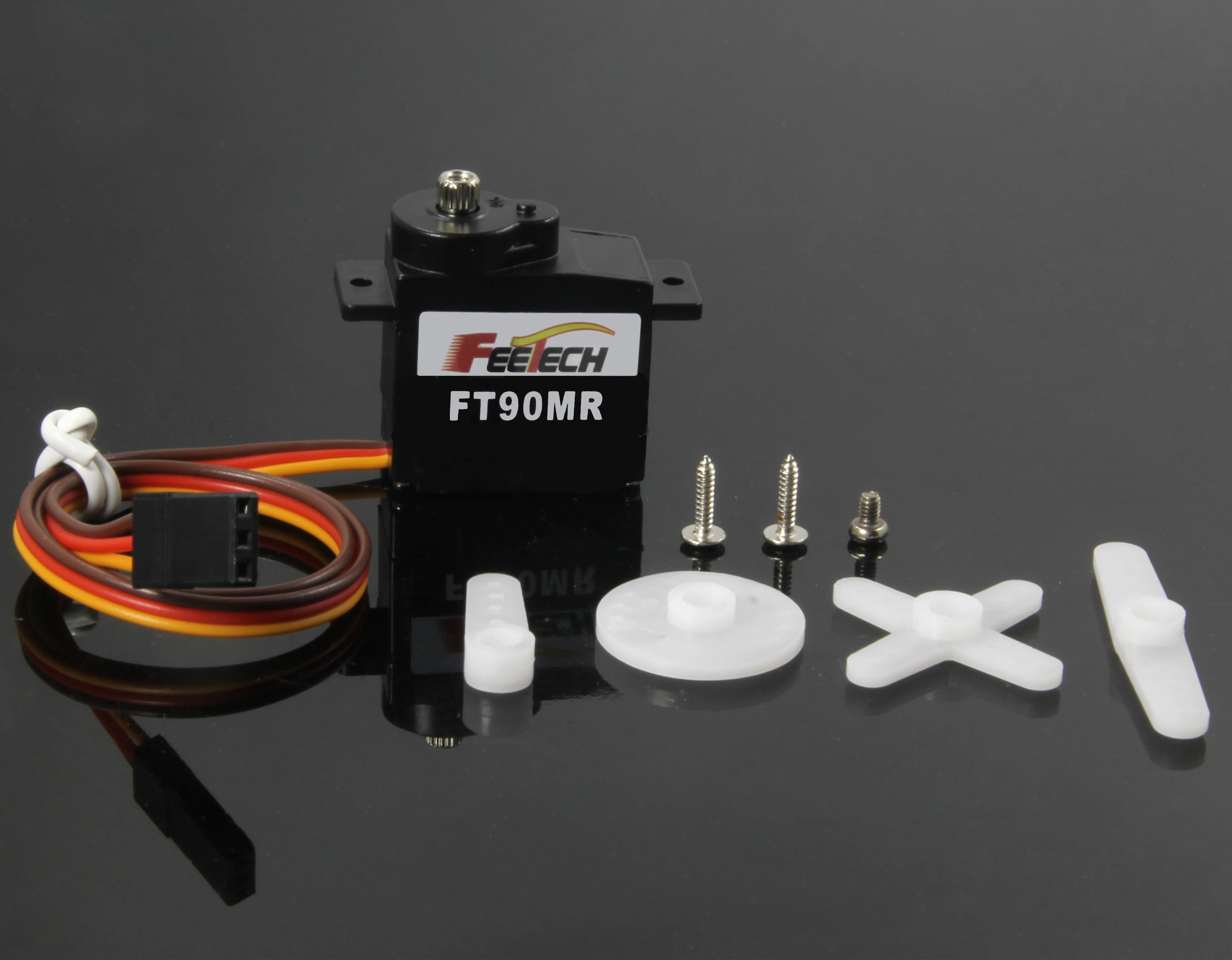 Mini Servo 2KG noyau de couple boîtier ABS aile mince Rotation continue Servo FT90MR pour hélicoptère RC Glide 450