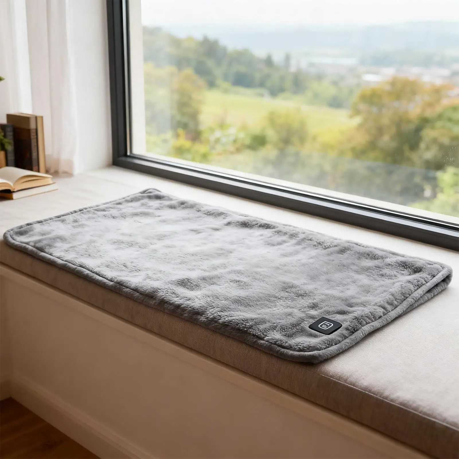 

70x45cm Electric Heating Pad with 6 Heat Zones, Soft Machine Washable Heating Blanket for Back Pain Relief, Use on Couch Bed